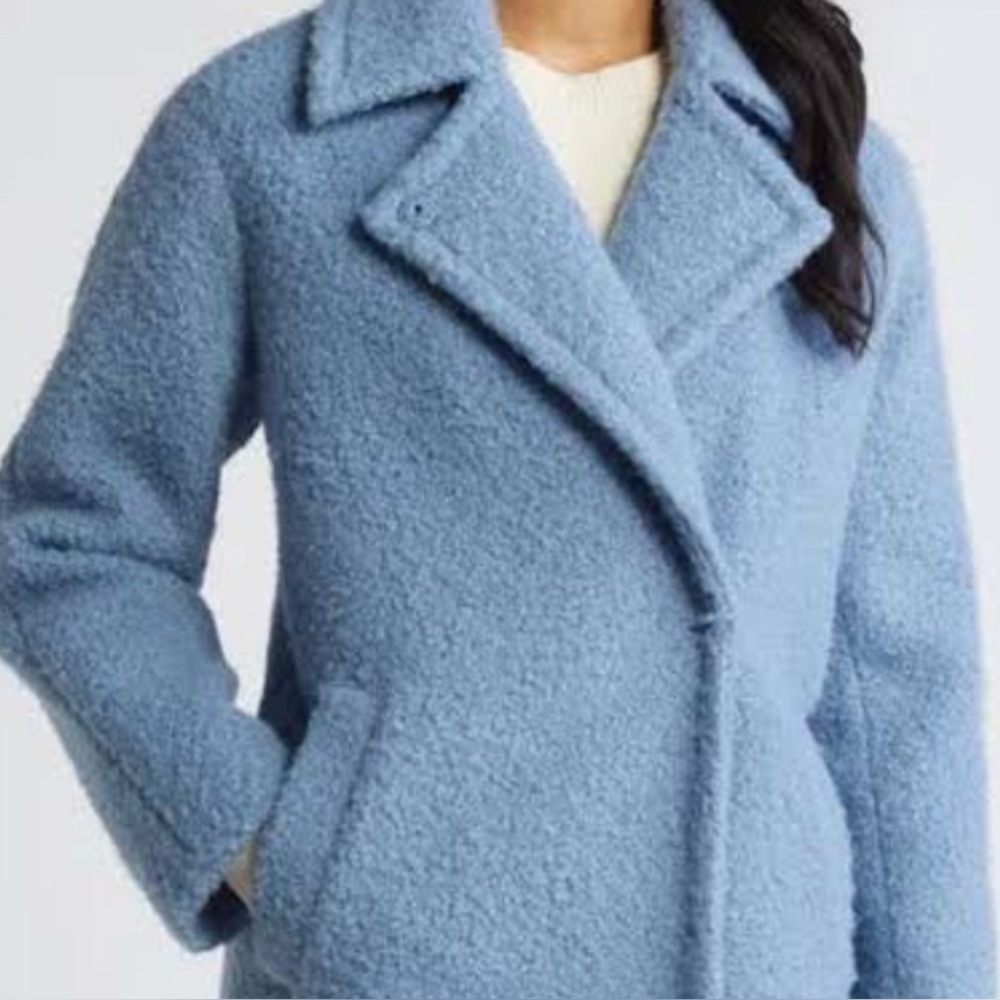 NWT BCBGMaxAzria Blue Pea Coat